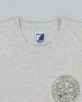 Vintage 1994 Good Guy Club Marl Grey Lighting Bolt Made In USA Crewneck T-Shirt - L