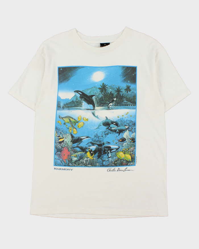 Vintage 1993 Christian Riese Lassen Harmony Made In USA Single Stitch Crewneck T-Shirt - XL