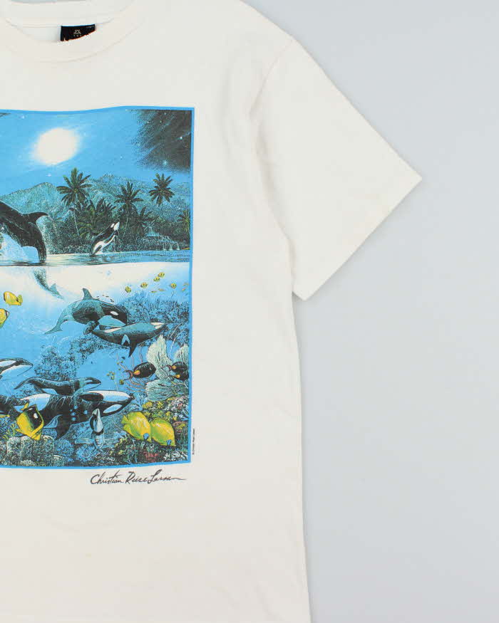 Vintage 1993 Christian Riese Lassen Harmony Made In USA Single Stitch Crewneck T-Shirt - XL