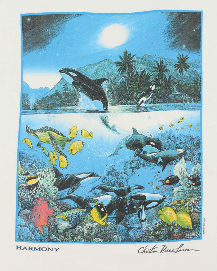 Vintage 1993 Christian Riese Lassen Harmony Made In USA Single Stitch Crewneck T-Shirt - XL