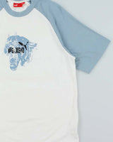 Vintage Y2K 00s Puma Tiger Two-Tone Crewneck T-Shirt - M