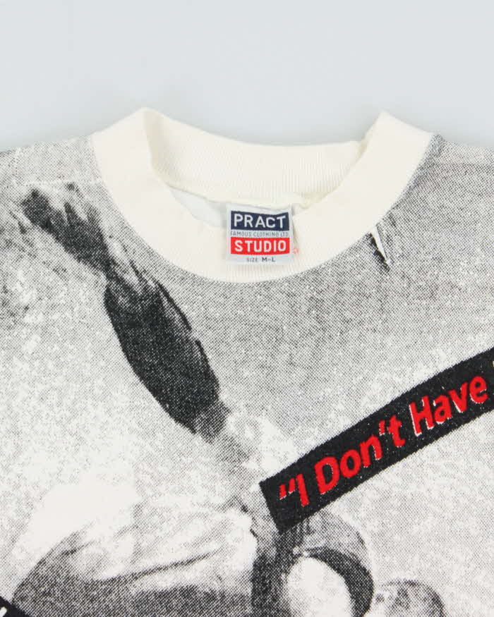 Vintage 1990s New School Skater Heavyweight Single Stitch Crewneck T-Shirt - L