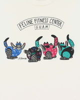 Vintage 1990s Crazy Shirts Feline Fitness Guam Made In USA Single Stitch Crewneck T-Shirt - XL