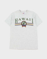 Vintage 1990s Hawaii Hanes Heavyweight Marl Grey Single Stitch Crewneck T-Shirt - M
