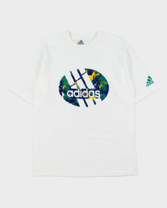 Vintage 1990s Adidas Earth Crewneck T-Shirt - M