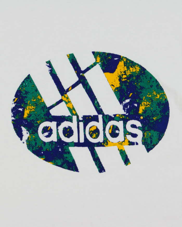 Vintage 1990s Adidas Earth Crewneck T-Shirt - M
