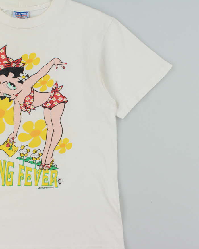 Vintage 1995 Betty Boop Spring Fever All Sport Pro Weight Made In USA Single Stitch Crewneck T-Shirt - S
