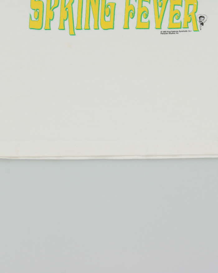 Vintage 1995 Betty Boop Spring Fever All Sport Pro Weight Made In USA Single Stitch Crewneck T-Shirt - S