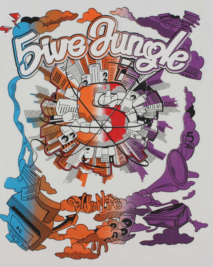 Vintage Y2K 00s 5ive Jungle Heavyweight Crewneck T-Shirt - XL