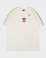 Vintage 2008 Kappa Croatia National Football Cream Crewneck T-Shirt - XL
