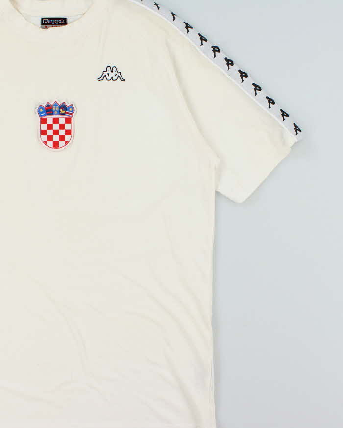 Vintage 2008 Kappa Croatia National Football Cream Crewneck T-Shirt - XL
