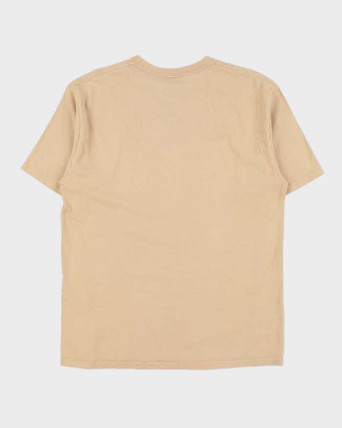 Vintage Lee Japan Box Logo Tan Heavyweight Crewneck T-Shirt - XL