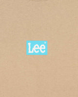 Vintage Lee Japan Box Logo Tan Heavyweight Crewneck T-Shirt - XL