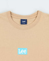 Vintage Lee Japan Box Logo Tan Heavyweight Crewneck T-Shirt - XL