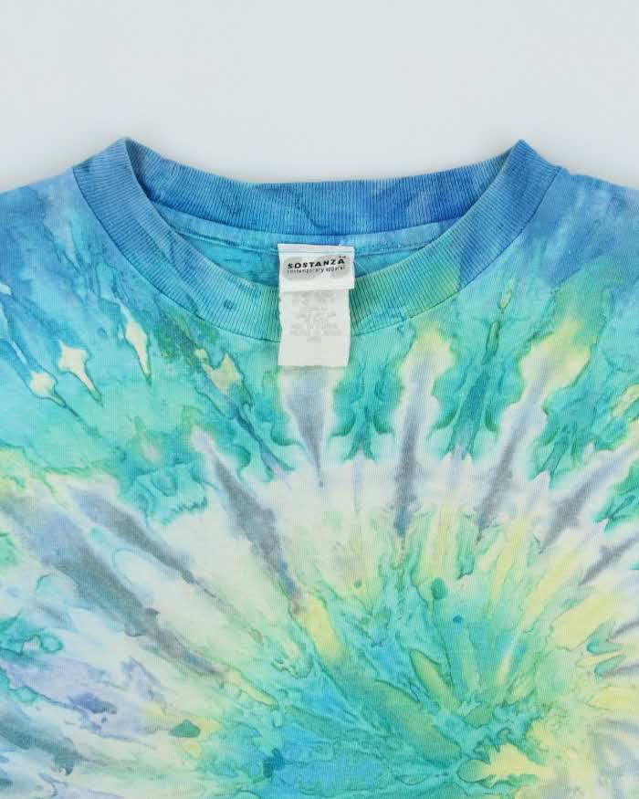 Vintage 1990s Sostanza Tie-Dye Single Stitch Crewneck T-Shirt - L