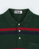 Vintage 1990s Fila Striped Short Sleeve Pocket Polo Shirt - L