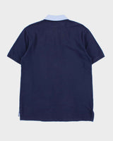 Vintage Polo Ralph Lauren Large Pony Denim Collared Slim Fit Short Sleeve Polo Shirt - L