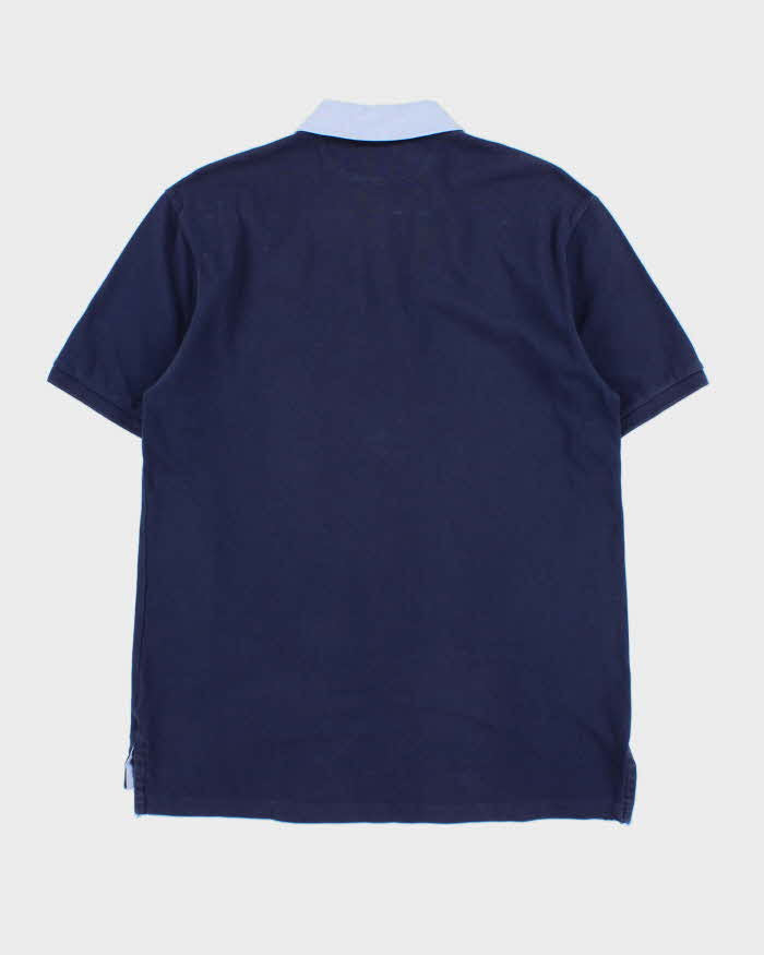 Vintage Polo Ralph Lauren Large Pony Denim Collared Slim Fit Short Sleeve Polo Shirt - L