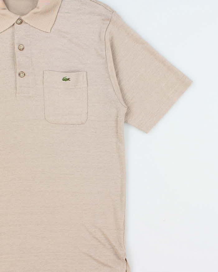 Vintage Y2K 00s Lacoste Pima Tan Short Sleeve Pocket Polo Shirt - M