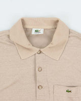 Vintage Y2K 00s Lacoste Pima Tan Short Sleeve Pocket Polo Shirt - M