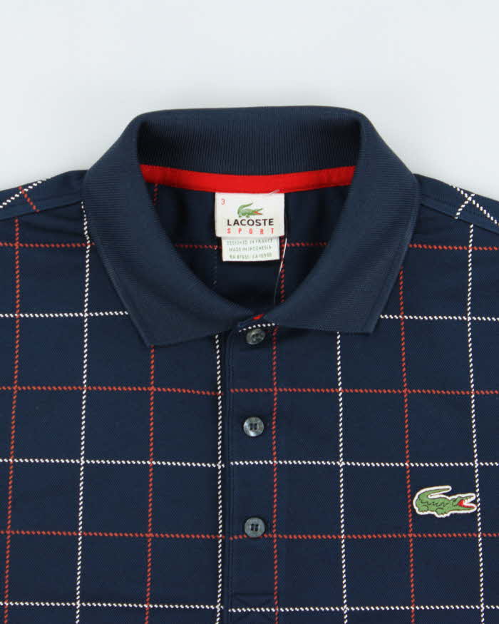 Vintage Y2K 00s Lacoste Sport Check Embrodiered Short Sleeve Polo Shirt - S