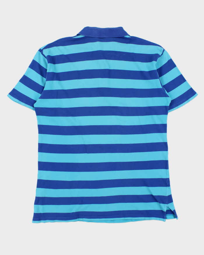 Vintage 1990s Burberry Striped Classic Short Sleeve Polo Shirt - L