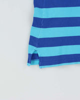 Vintage 1990s Burberry Striped Classic Short Sleeve Polo Shirt - L