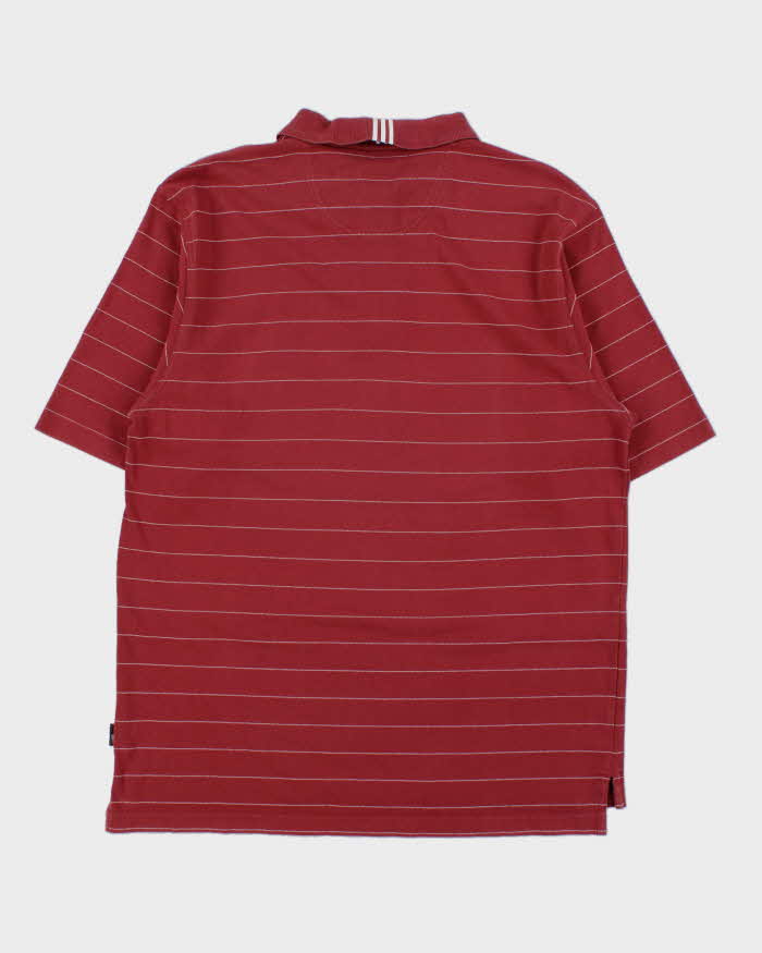 Vintage Y2K 00s Adidas ClimaLite Striped Embroidered Short Sleeve Polo Shirt - XL