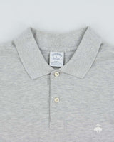 Vintage Y2K 00s Brooks Brothers Supima Slim Fit Marl Grey Layered Long Sleeve Polo Shirt - L