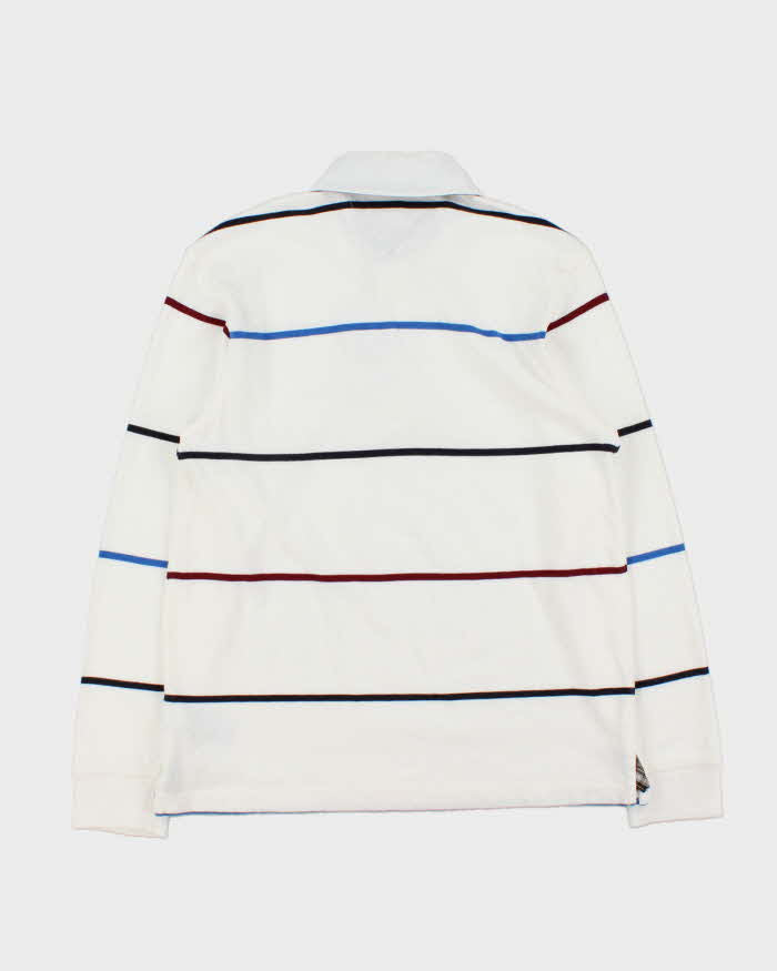 Vintage Y2K 00s Tommy Hilfiger Striped Long Sleeve Rugby Shirt - S