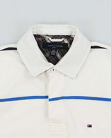 Vintage Y2K 00s Tommy Hilfiger Striped Long Sleeve Rugby Shirt - S