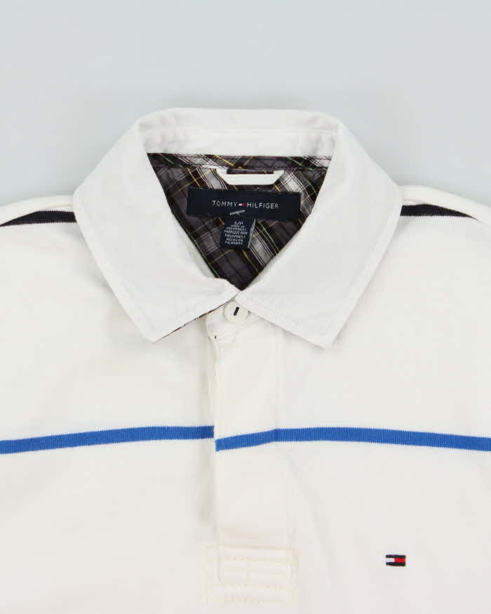 Vintage Y2K 00s Tommy Hilfiger Striped Long Sleeve Rugby Shirt - S