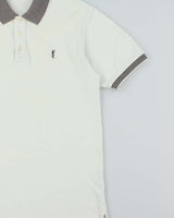 Vintage 1990s Yves Saint Laurent Striped Embroidered Short Sleeve Polo Shirt - XL