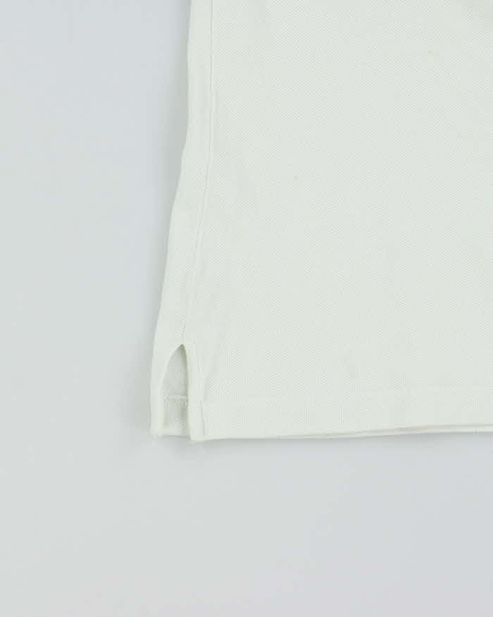 Vintage 1990s Yves Saint Laurent Striped Embroidered Short Sleeve Polo Shirt - XL