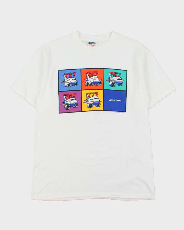 Vintage 1993 Boeing Promo Oneita PowerPro Made In USA Single Stitch Crewneck T-Shirt - L