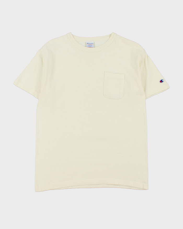 Vintage Champion T101 Heavyweight Jersey Made In USA Crewneck Pocket T-Shirt - M