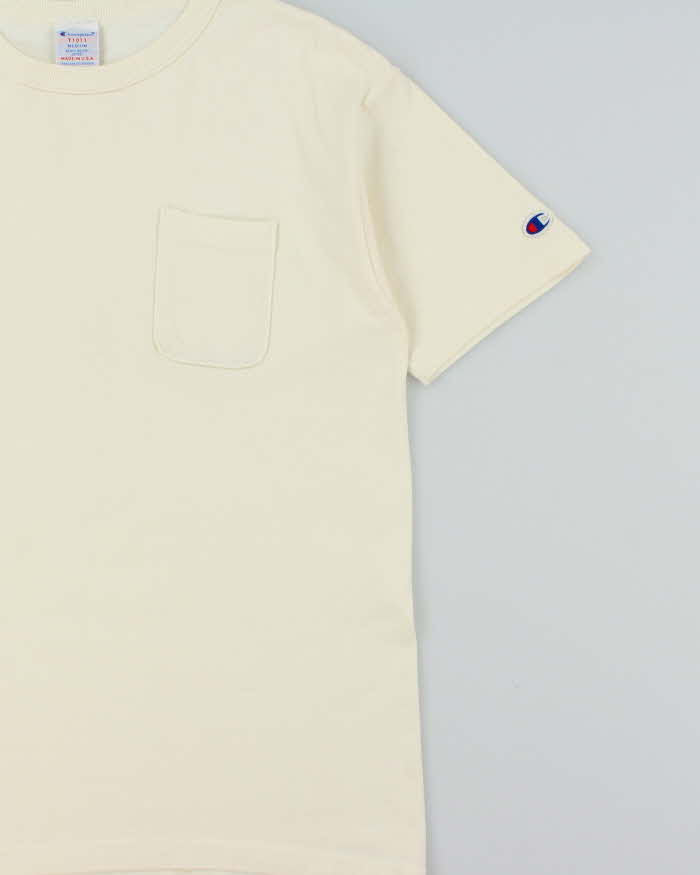 Vintage Champion T101 Heavyweight Jersey Made In USA Crewneck Pocket T-Shirt - M