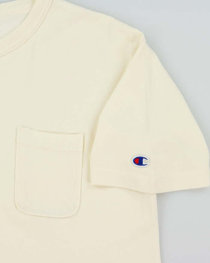 Vintage Champion T101 Heavyweight Jersey Made In USA Crewneck Pocket T-Shirt - M