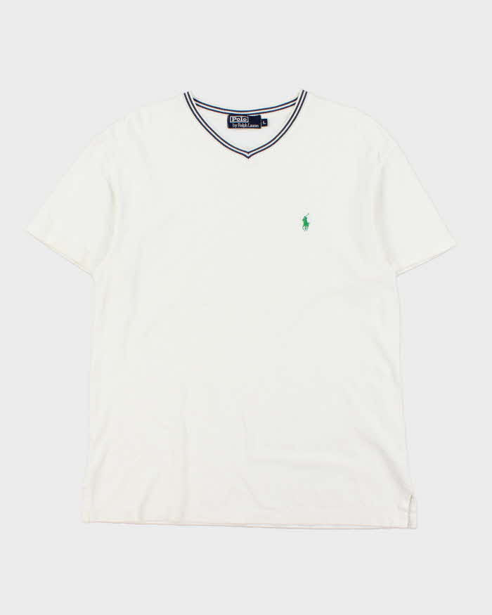 Vintage 1990s Polo Ralph Lauren V-Neck T-Shirt - L