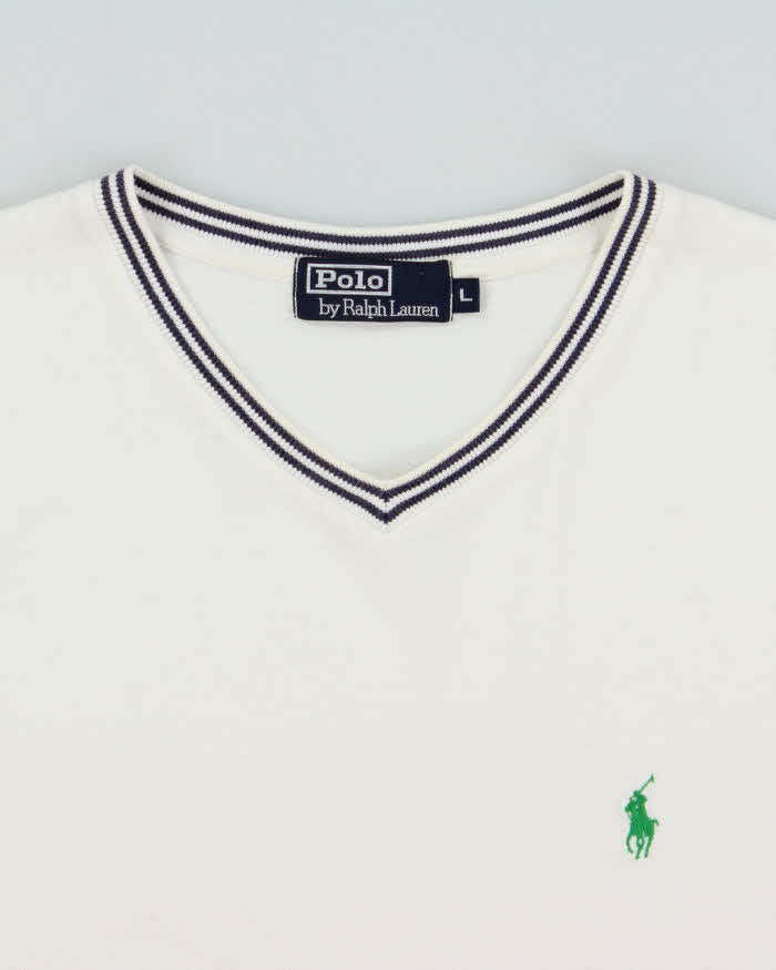 Vintage 1990s Polo Ralph Lauren V-Neck T-Shirt - L