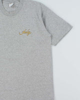Vintage 1990s Hurley Surf Made In USA Marl Grey Single Stitch Crewneck T-Shirt - L