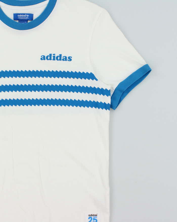 Vintage Adidas Originals Striped Two-Tone Crewneck Ringer T-Shirt - M