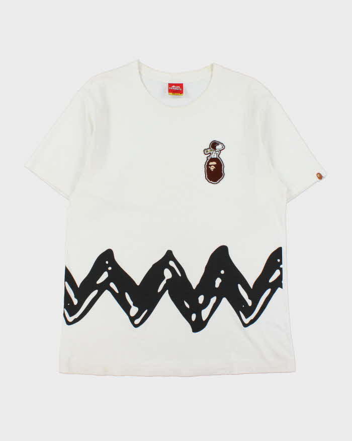 SS2014 Bape x Peanuts 'Aviation Snoopy' Heavyweight Crewneck T-Shirt - M