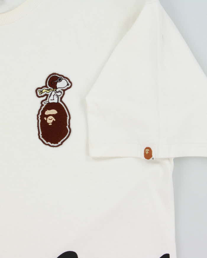 SS2014 Bape x Peanuts 'Aviation Snoopy' Heavyweight Crewneck T-Shirt - M