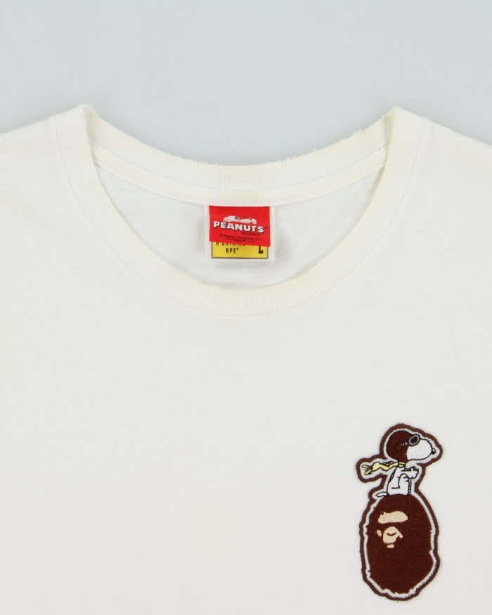 SS2014 Bape x Peanuts 'Aviation Snoopy' Heavyweight Crewneck T-Shirt - M