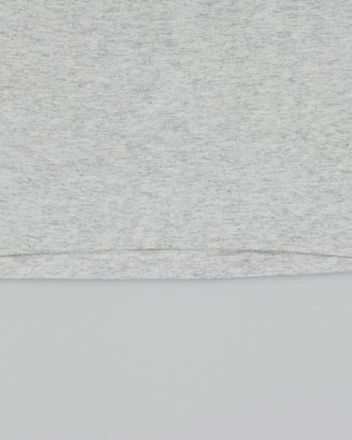 Vintage 1991 New York Yankees MLB Marl Grey Mock Layer Made In USA Single Stitch Trench Crewneck T-Shirt - L