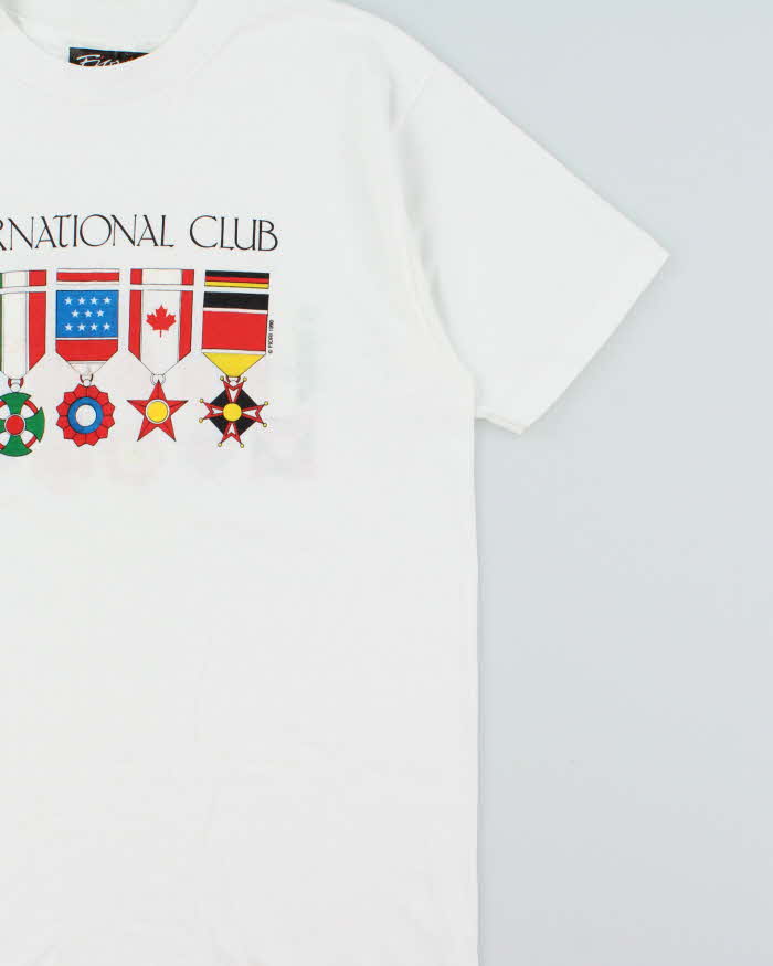 Vintage 1990 Fiori International Club Single Stitch Crewneck T-Shirt - L