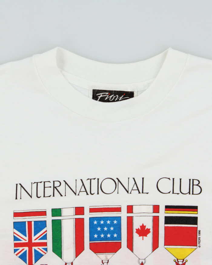 Vintage 1990 Fiori International Club Single Stitch Crewneck T-Shirt - L