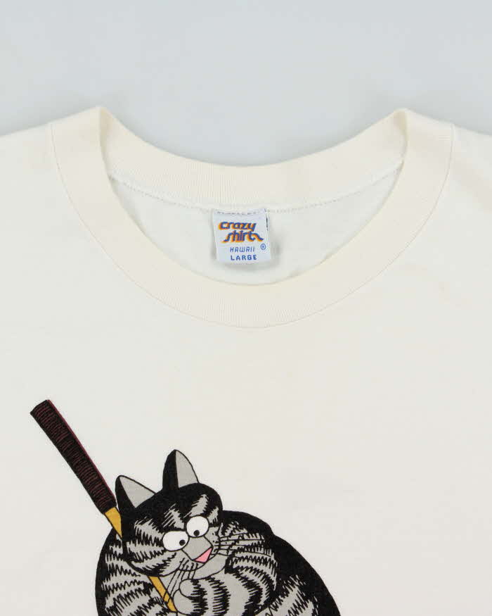 Vintage 1990s B. Killban Cats Hawaii Golf Crazy Shirts Made In USA Single Stitch Crewneck T-Shirt - L