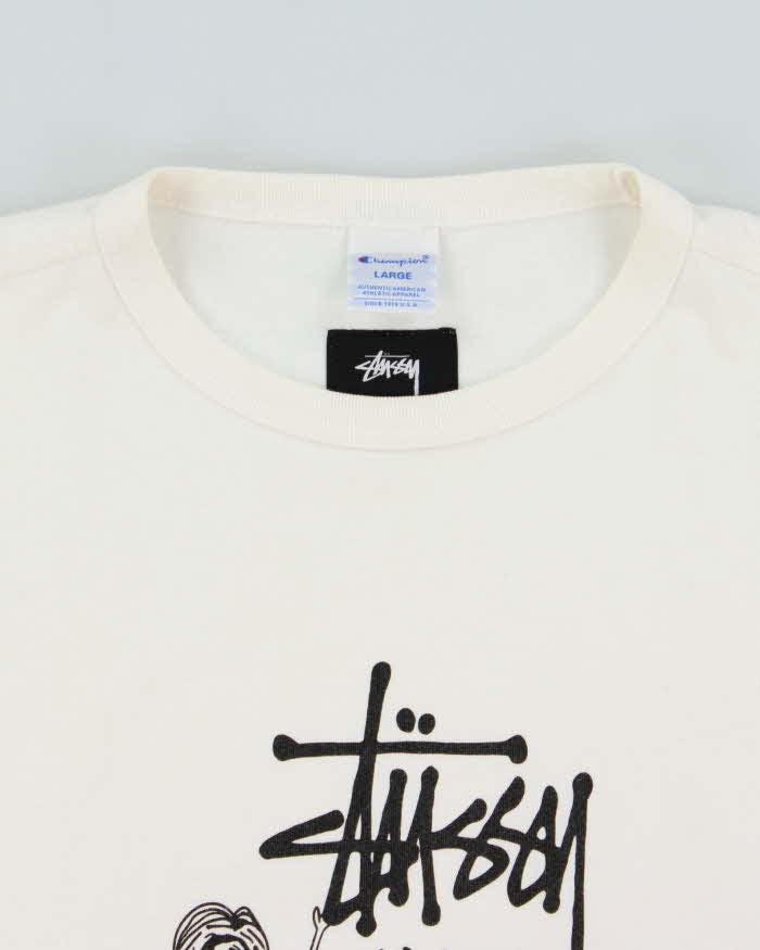 SP2015 Stussy x Champion World Tour Heavyweight Crewneck T-Shirt - L